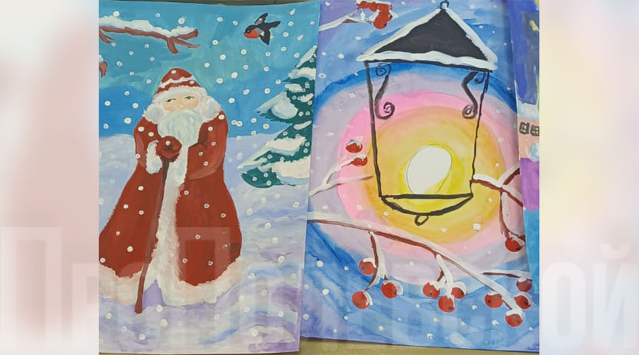 Юные полевские художники рисовали зиму и мечты