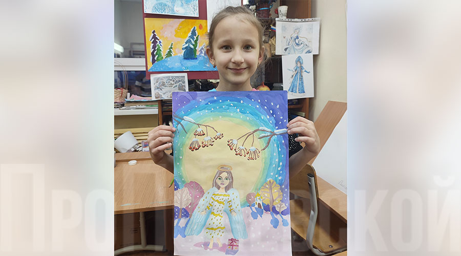 Юные полевские художники рисовали зиму и мечты