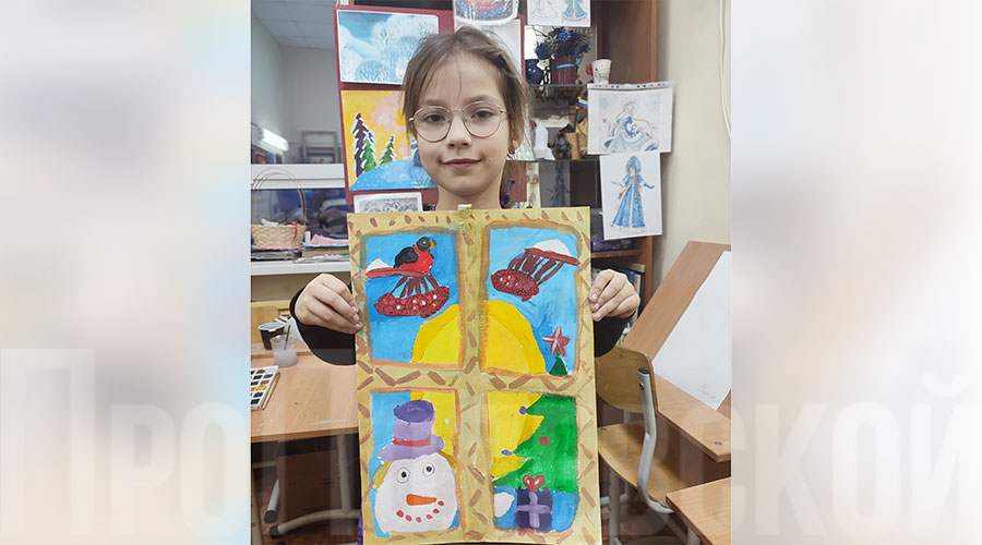 Юные полевские художники рисовали зиму и мечты