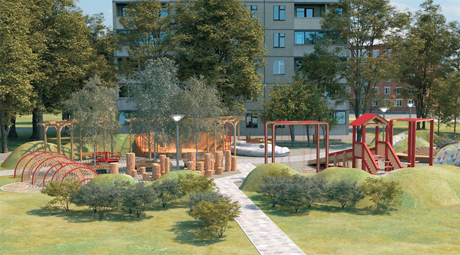 Видовое изображение детской площадки «Великий Полоз»